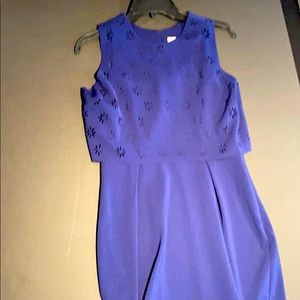 Amanda Uprichard Navy Overlay Dress